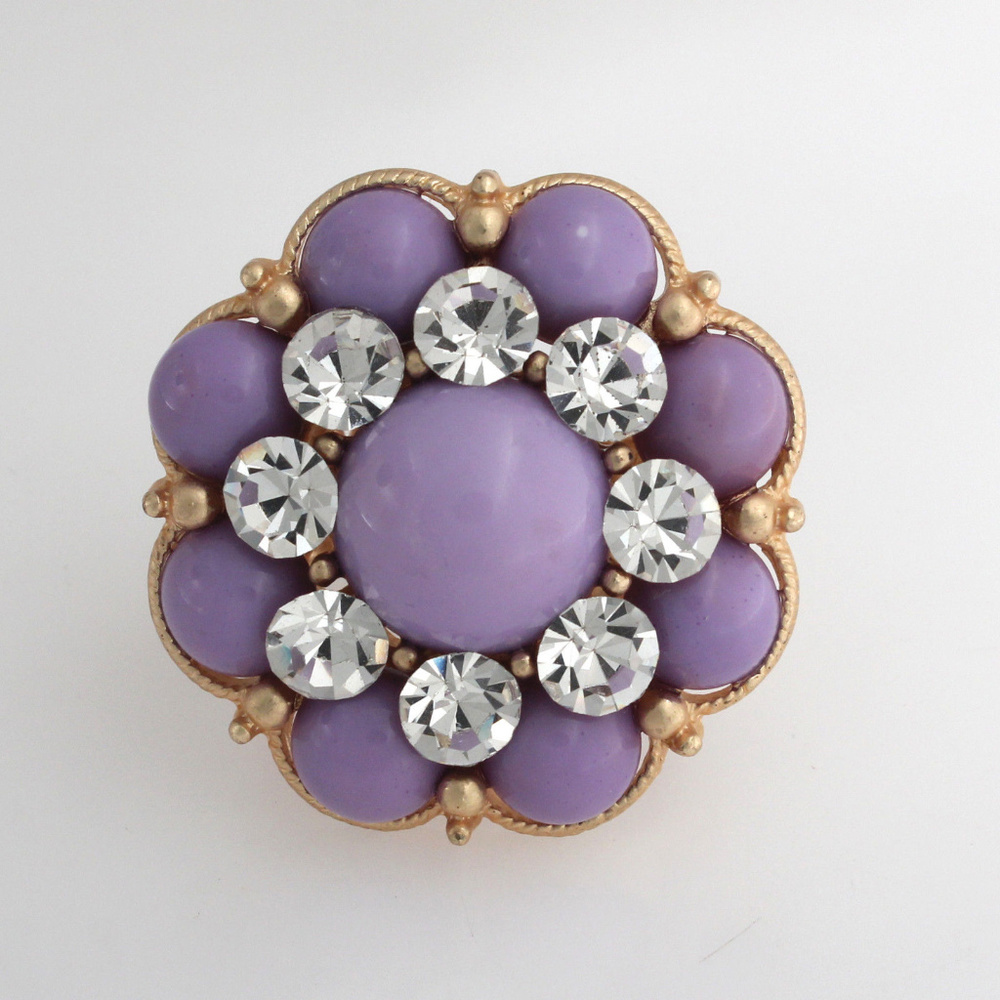 Robert Rose Goldtone Lilac Cocktail Stretch Ring